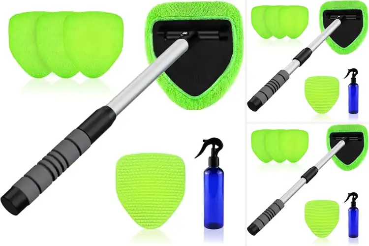 Detailed view of Best Car Window Cleaning Kit With Extendable Handle