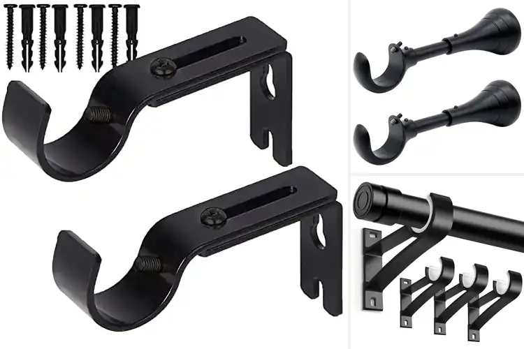 Detailed view of Best Curtain Rod Brackets For Versatile Mounting