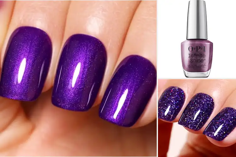 Detailed view of Best Dark Cool Purple Nail Shimmers