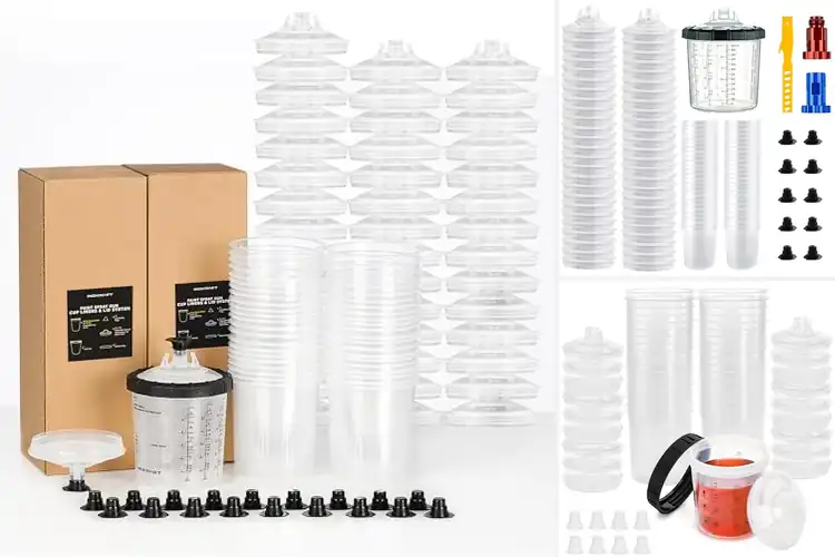 Detailed view of Best Disposable Spray Gun Cup Systems