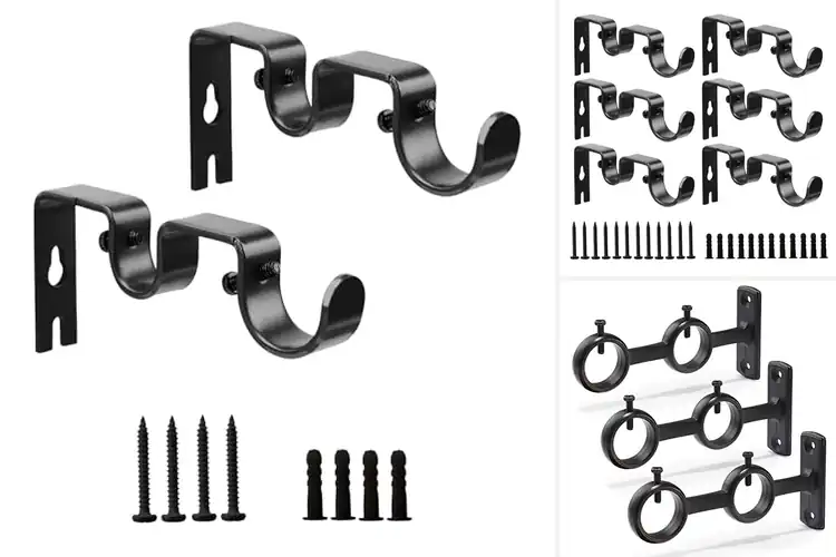 Detailed view of Best Dual Mount Curtain Rod Brackets
