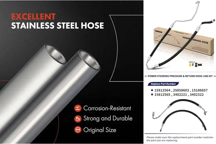 Detailed view of Best durable power steering hoses for V8 engines