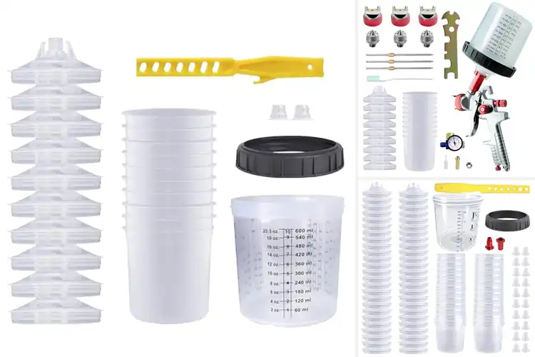 Detailed view of Best HVLP Spray Gun Cup Kits: Easy, Clean, Smooth Results
