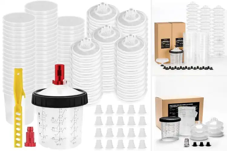Detailed view of Best LVLP Paint Spray Gun Cups