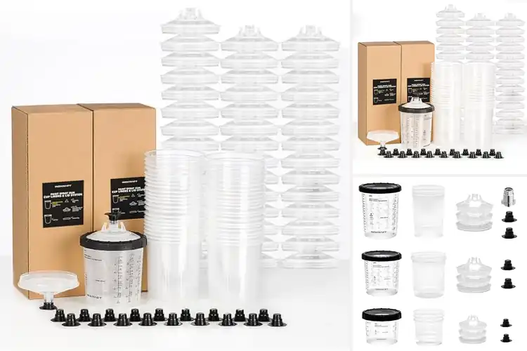Detailed view of Best LVLP Spray Gun Cup Systems