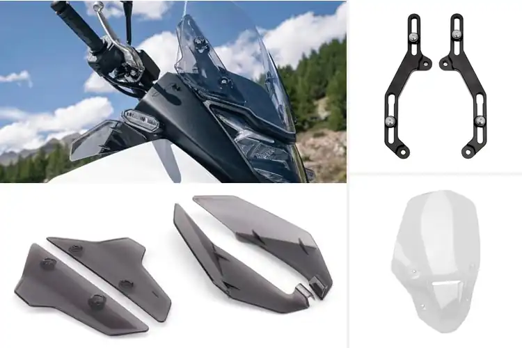 Detailed view of Best Motorcycle Wind Deflectors for Transalp XL750