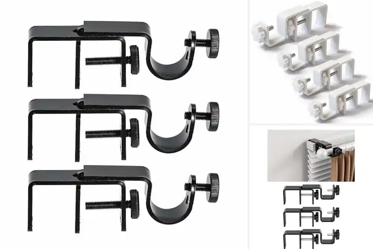 Detailed view of Best Mounted Curtain Rod Brackets