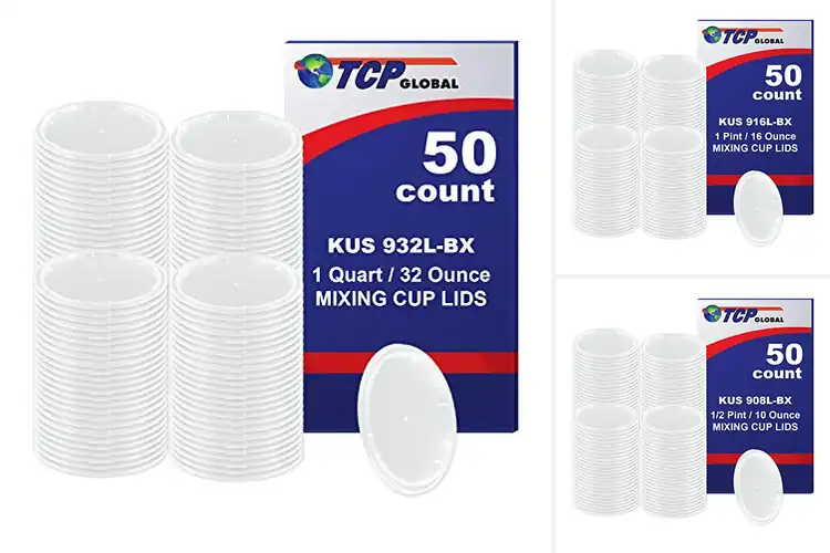 Detailed view of Best Paint Cup Lids