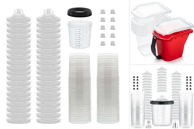 Detailed view of Best Paint Cup Liners And Lids