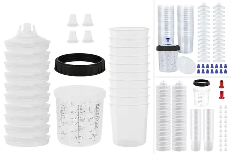Detailed view of Best paint cup liners with strainers
