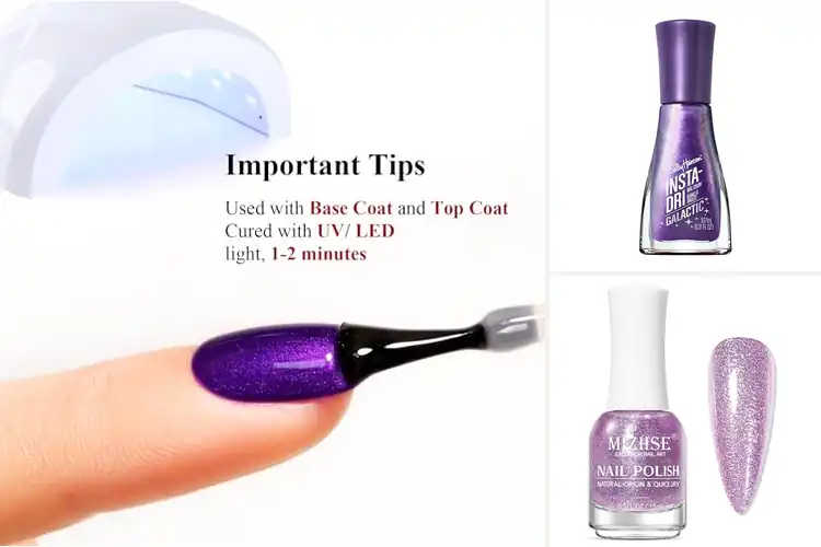 Detailed view of Best Purple Shimmer Nail Polishes