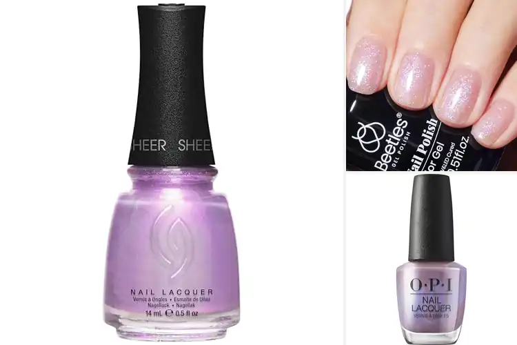 Detailed view of Best Semi-Sheer Purple Shimmer Nail Polishes