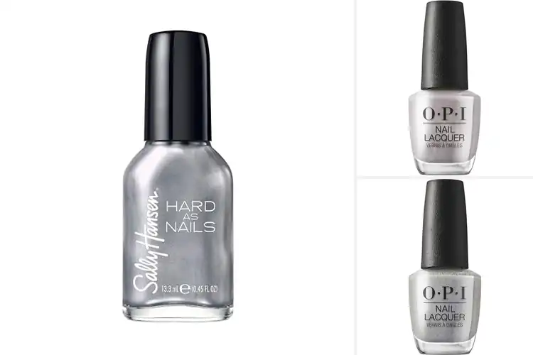 Detailed view of Best Silver Shimmer Nail Polish