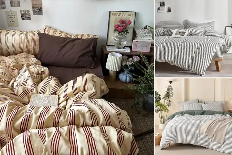 Detailed view of Best Striped Duvet Covers