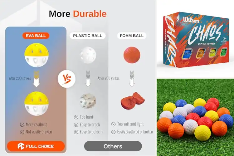 Detailed view of Best Visible Color Golf Practice Balls