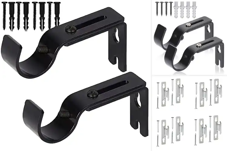 Detailed view of Best Wall Mount Curtain Rod Brackets